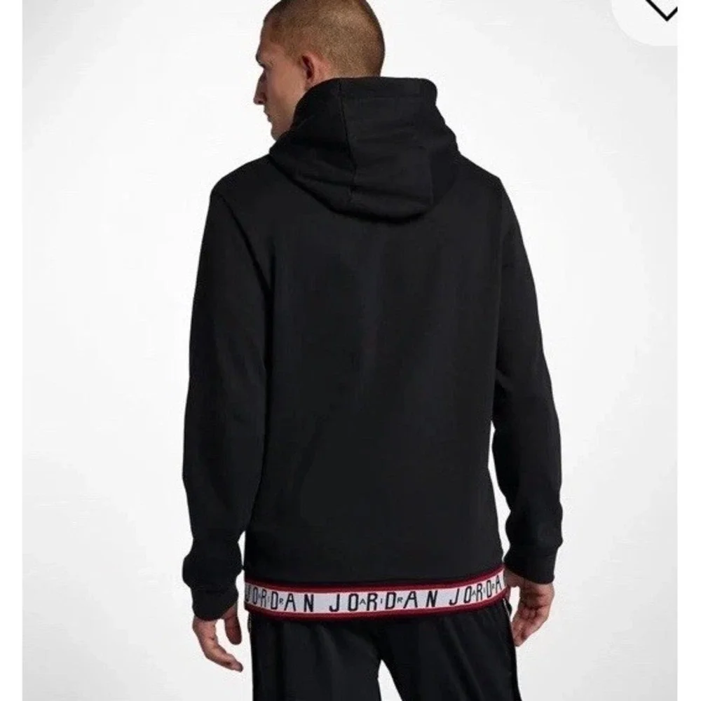 Mens AIR Jordan Sport Dri-FIT Pullover Hoodie Black/White Size M AR2252-010 NICE